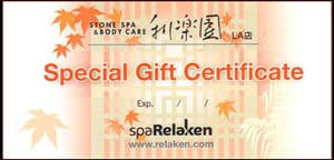 spaRelaken gift certificate