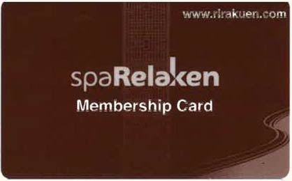 spa Relaken special membership Card