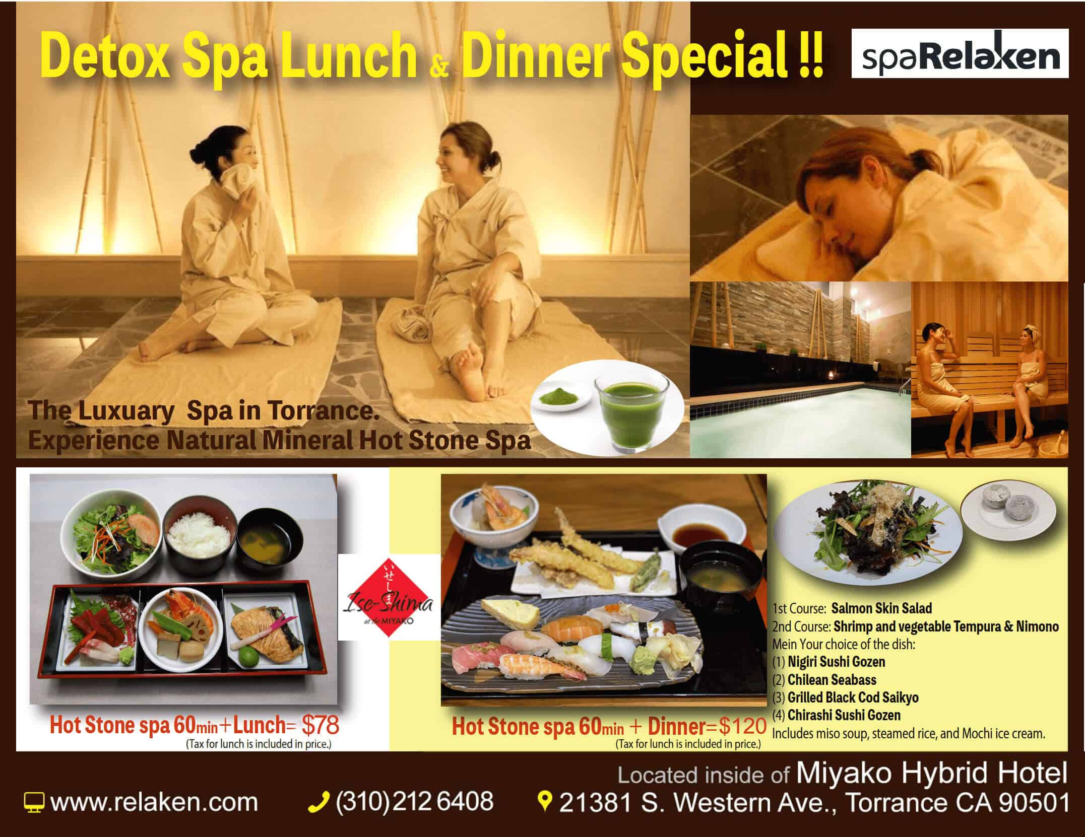 spa lunch and dinner